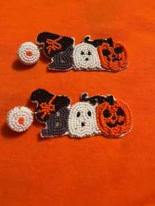 2025 Halloween clásico BOO fantasma gota pendientes colgantes perla de diamantes de imitación Idea de regalo de Año Nuevo para mujeres niñas aro de moda - Product Image 3