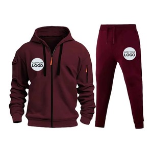 Chándales de Forro Polar Lisos Hechos a Medida para Hombre, Chándal Ajustado para Hombre, Ropa Deportiva Personalizada para Adultos, Nuevo Diseño - Product Image 3