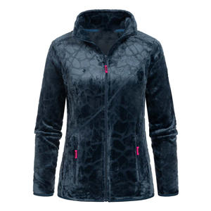 Ropa deportiva elegante, chaqueta de lana Polar con cremallera pesada para mujer, chaqueta de abrigo de moda cálida y duradera con logotipo personalizado - Product Image 1