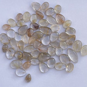 10mm 20mm 30mm Naturel Doré Rutile Quartz Pierre Lisse Rond Ovale Poire Dos Plat Cabochon En Ligne Alibaba Grossiste En Ligne - Product Image 2