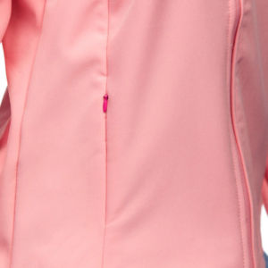 Veste coupe-vent softshell légère pour femme avec fermeture éclair, col montant, tissu en nylon tricoté respirant pour l'hiver - Product Image 5