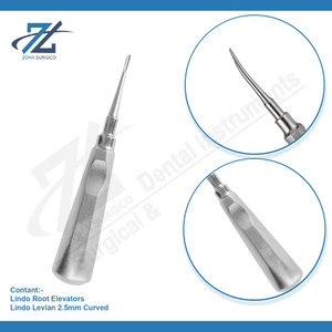 Lindo Levian 2.5mm ascenseurs d'extraction dentaire en acier inoxydable allemand de haute qualité nettoyage des racines incurvées équipement de remplissage des dents - Product Image 3