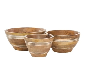 Juego de cuencos de madera de cerámica hechos a mano únicos personalizados 2024, tecnología de mezcla de PC ecológica, para el hogar Decoración elegante, fiestas de ensaladas de frutas - Product Image 3