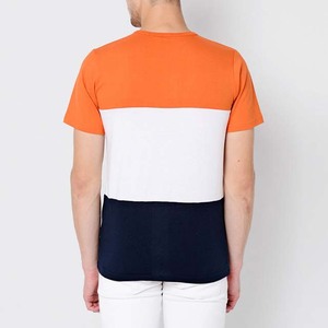 Precio barato alta calidad Algodón tres colores contraste Casual camiseta logotipo personalizado bordado impresión manga corta Hombre camisa - Product Image 2