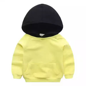 Vente en gros de sweats à capuche avec logo personnalisé de haute qualité pour enfants pullover uni en éponge vierge imprimé pour bébés enfants garçons - Product Image 3