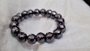12มม. สีดำทรงกลม Moissanite สร้อยข้อมือเพชรโมอิสที่สวยงามหลวมของขวัญสำหรับเธอ - Product Image 3