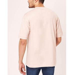 T-shirt à manches courtes coupe ample pour hommes, poids lourd, impression de logo personnalisée, t-shirts surdimensionnés en coton de style décontracté pour hommes - Product Image 2