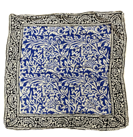 Pañuelos Cuadrados Hechos a Mano con Estampado de Bloques, 100% Algodón Orgánico, de la India, 53x53cm, Transpirables, con Diseño Floral, Casuales, Venta al Por Mayor