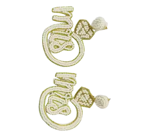 Vente en gros de boucles d'oreilles perlées faites à la main pour femmes, meilleure qualité, prix abordables, expédition rapide par MD artisanat - Product Image 1