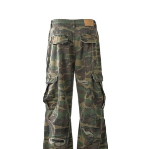 Pantalones Vaqueros de Mezclilla Lavada a la Piedra de Alta Calidad para Hombre 2026, Corte Recto Vintage, Ajustados, con Decoración de Botones, Talla Mediana, Ideales para Primavera/Verano - Product Image 1