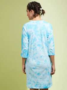 Robe mi-longue élégante Tie Dye pour femmes, nouvelle collection été - Product Image 3