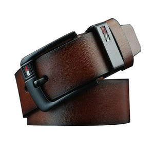 Ceinture formelle en cuir véritable rétro pour homme GENTS GARB avec boucle à ardillon en alliage, nouveau style explosif pour les fêtes - Product Image 2