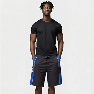 กางเกงขาสั้นกีฬาฤดูร้อนสำหรับผู้ชาย โลโก้สั่งทำได้ แห้งเร็ว ระบายอากาศได้ดี ผ้าสแปนเด็กซ์/โพลีเอสเตอร์ ผ้าขนหนู ชุดลำลอง - Product Image 4