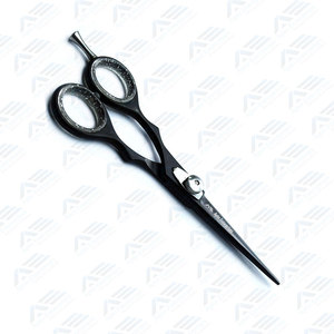 กรรไกรตัดผมสีดำทนทานพร้อมใบมีดคมและสกรูปรับได้ - Product Image 6