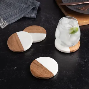 Luxury Petrified Wood <b>Coasters</b> Set Handmade Round Tea <b>Marble</b> <b>Coasters</b> Decorative Modern Home modern <b>coaster</b> slab decorative - Product Image 1