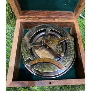 Alta calidad 3 pulgadas Brunton Gilbert brújula puntero Vintage funcional caja de madera grabada para náutica Marina senderismo al aire libre - Product Image 3