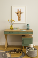 Bureau d'étude moderne et ergonomique Arion Kids Gulsun avec corps en MDF et pieds en bois, design d'espace de travail pour l'utilisation d'ordinateurs