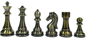 Pièces d'échecs en laiton métallique/pièce d'échecs en laiton Roi des échecs/pièces d'échecs couleur cuivre avec 2 reines supplémentaires Pièce antique argentée - Product Image 5