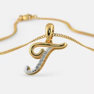 Latest Design Alphabet T <b>Pendant</b> Lab Grown CVD Diamond Moissanite Charm Jewelry for Women & Men - Product Image 2