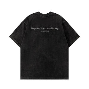 T-shirt pour homme à col en V ample à manches courtes 100% coton Lavé Déchiré Anti-froissement Respirant - Product Image 4