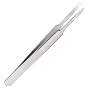 Pince à épiler pour extensions de cils en acier inoxydable de qualité supérieure, pointe plate de 4,72 pouces, sans cruauté, naturelle, douce, outil d'application de précision pour - Product Image 3