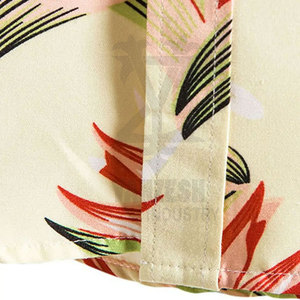 2023 personnalisé hommes plage tenue décontracté motif solide respirant coton fibre de bambou pour chemise manches courtes tricoté tissu blanc - Product Image 5