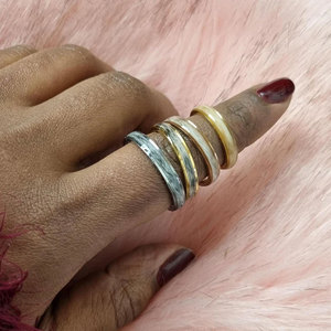 Anillo Vintage con Cierre de 15 mm, Engaste de Bisel, Latón, Piedra Jaspe, Plateado, Certificado IGI - Product Image 1