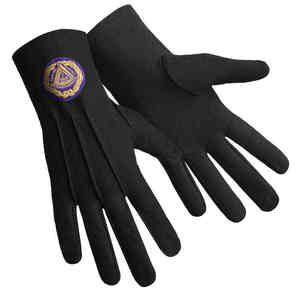 Past Grand Masters Blue Lodge Masonic Regalia Guantes Algodón puro con parche púrpura Freemasons Regalia Guantes - Product Image 6