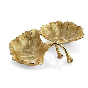 Bandeja de servicio de metal con forma de hoja personalizada de calidad superior Plato de fruta seca a bajo precio para hotel y restaurante - Product Image 3