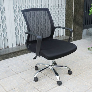 เก้าอี้สำนักงานโครเมี่ยมเมชพนักพิงต่ำและฐานหมุนได้-SFGLV010 - Product Image 3