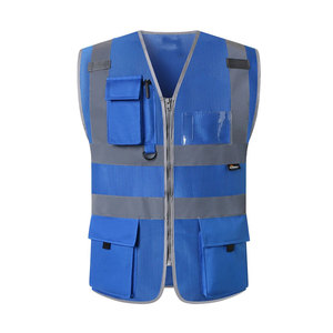 Acheter Construction de gilet de sécurité d'ingénieur avec logo Gilet de sécurité réfléchissant d'avertissement de bande d'argent haute visibilité - Product Image 1