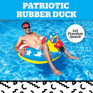 Premium Patriotic Animal <b>Inflatable</b> <b>Pool</b> Float Red White Blue Swim Ring <b>for</b> Adults <b>Pool</b> Beach Lake Summer Party Water Toy - Product Image 2