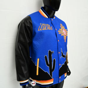 Veste universitaire en polyester de qualité supérieure High Street veste Letterman coupe-vent respirante avec logo personnalisé entièrement sublimation - Product Image 5