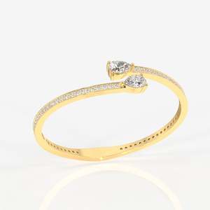 Fashion Sterling Silver <b>Bracelet</b> with Pear Cut Moissanite Diamond Elegant <b>Bangles</b> & <b>Bracelets</b> Collection - Product Image 2