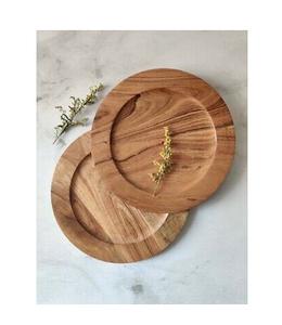 Assiette de présentation en bois de designer fait à la main Ustensiles de maison et de cuisine de qualité supérieure Assiette de service en bois pour la fête de mariage - Product Image 4