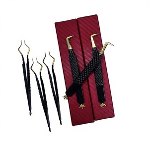 GETUP BROSONS IMPEX - Pestañas Antiestáticas de Acero Inoxidable de 90 Grados, Color Negro Liso con Punta Dorada y Diseño de Corona Recortada, 10 mm - Product Image 4