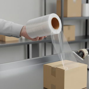 Film étirable professionnel pré-découpé en LDPE pour emballage manuel, film de largeur étroite - Product Image 2