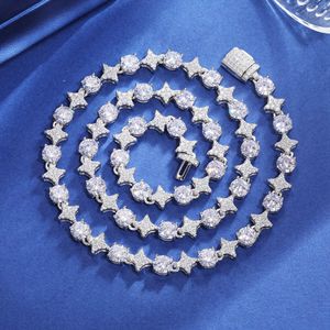 ห่วงโซ่เทนนิสรูปดาวเพชรโมอิสทรงกลมตัด - Product Image 5