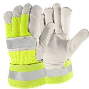 Gants de travail haute visibilité fabriqués avec une couche extérieure respirante et lisse Gants de travail haute visibilité conçus pour un travail sûr et un ajustement sûr - Product Image 4