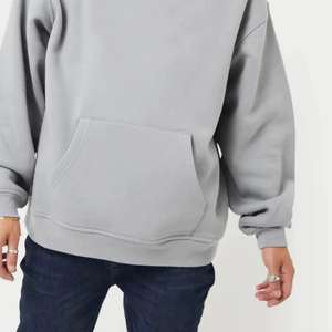 Sudadera con capucha de lana mezclada de algodón de talla grande para hombre, Jersey extragrande con logotipo bordado, sudadera básica con capucha - Product Image 6