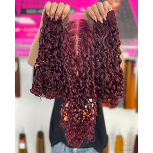 ชุดผมหยิกบริสุทธิ์ธรรมชาติการต่อผมเวียดนามดิบจากกลุ่มผมมนุษย์หยิกเวียดนามสําหรับราคาโรงงาน - Product Image 1