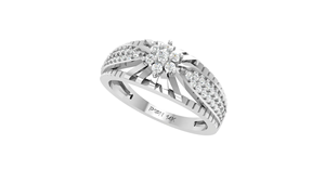 แหวนทอง 14K ประดับเพชรทรงกลมเจียระไนแบบบริลเลียนท์ รูปดาว สำหรับผู้หญิง |   เพชรทรงบริลเลียนต์ 0.24 กะรัต - Product Image 5