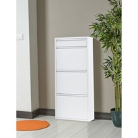 Mueble Zapatero de Acero Inoxidable de Diseño Moderno para Sala de Estar, 3+ Niveles, Ahorro de Espacio, Fácil de Montar, para Apartamento o Gimnasio