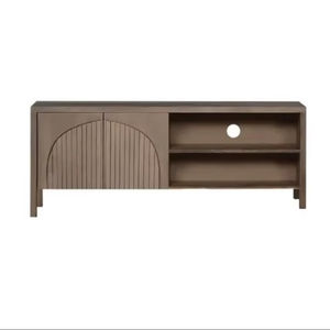 Meuble TV moderne en noyer massif gris, meuble multimédia pour salon, meuble en bois de noyer de haute qualité, rangement, utilisation hospitalière, 10 pièces - Product Image 1