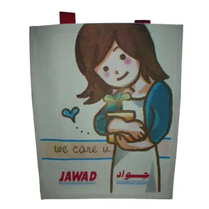 Recyclable Fabric Customized Tote Style Full Colour Print Self Handle PP Laminated 10 Oz Canvas Tote Bag