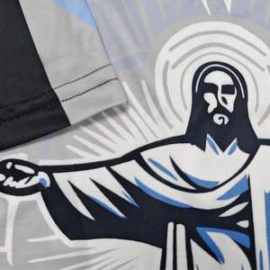 Nouvelle saison, vêtements de sport à séchage rapide, tissu 100% polyester, maillot de football à col rond avec nom et numéro personnalisés - Product Image 5