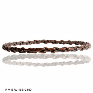 Brazalete de Latón Trenzado Hecho a Mano, Acabado en Cobre Vintage, Brazalete de Eslabones Tejidos, Minimalista, Unisex, para Uso Diario - Product Image 1