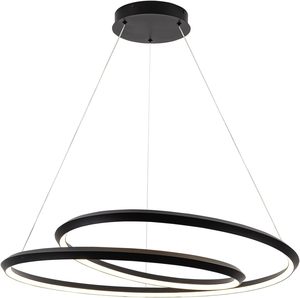 Pendant <b>Light</b> <b>Fixtures</b> with Irregular Ring Black <b>Dining</b> <b>Room</b> <b>Light</b> <b>Fixture</b> Dimmable Color 3000K 6500K High Ceiling Chandelier - Product Image 5