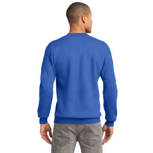 Casual Basic Style Loose Fit Breathable Custom Logo Cotton <b>Men</b> <b>Crewneck</b> <b>Sweatshirt</b> Royal Blue - Product Image 2