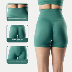 PromotionWomen Girls Elástico Compresión Elástico Color sólido Outdoor Athletic Soft Running Fitness Booty Shorts - Product Image 2